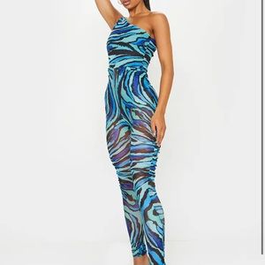 Mesh zebra jumpsuit
